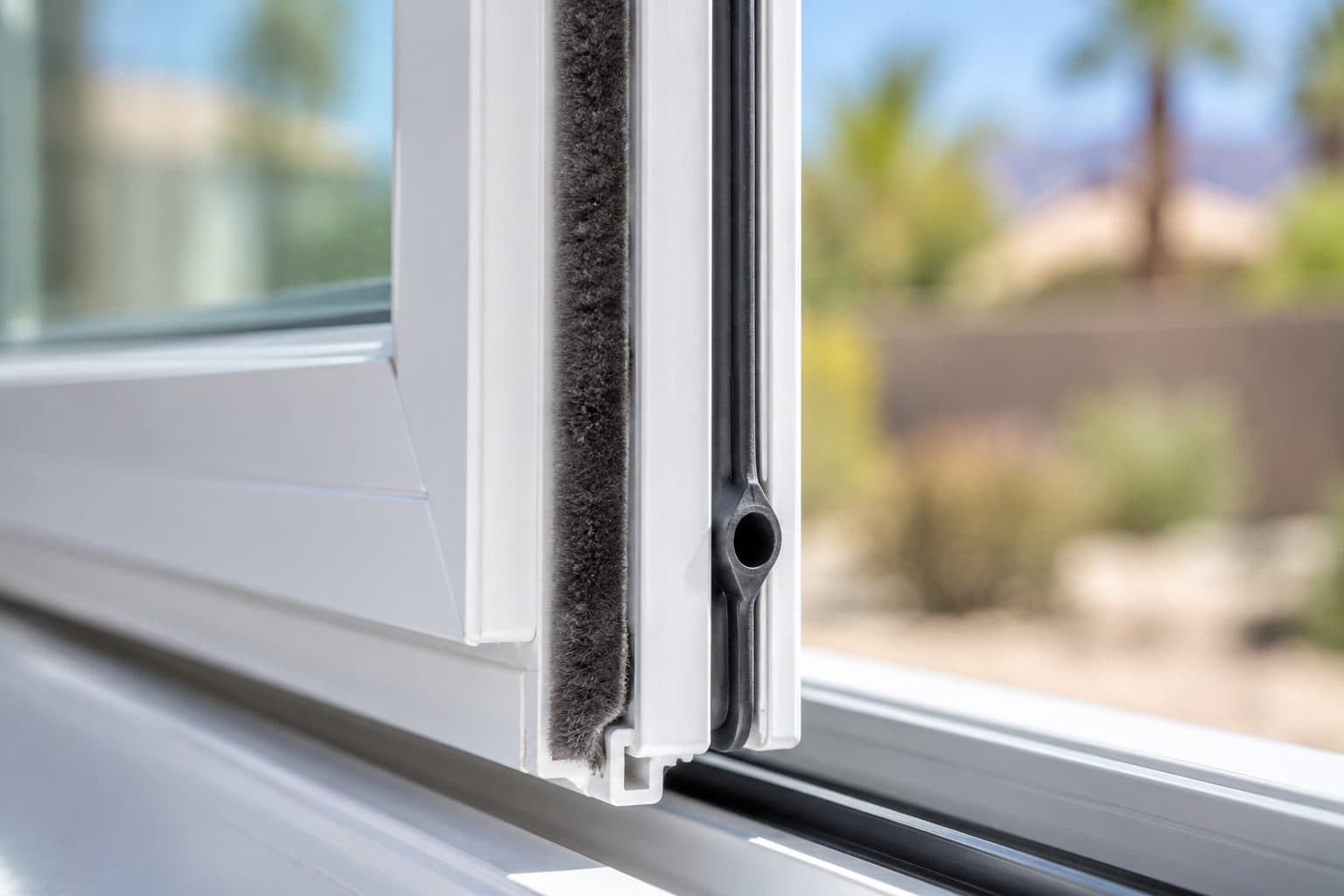 New weatherstripping on a sliding sash