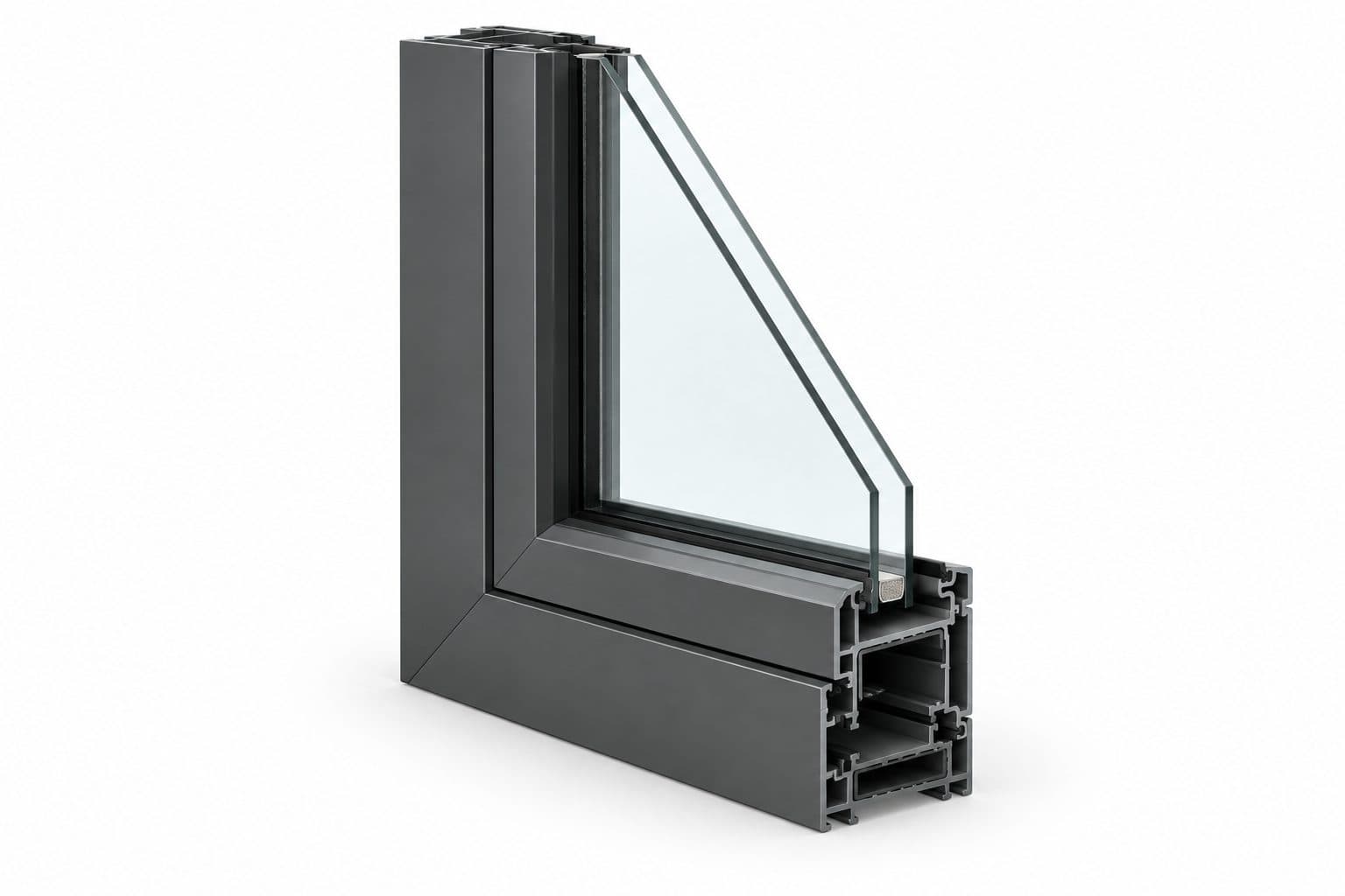 Cut corner of a fiberglass window frame