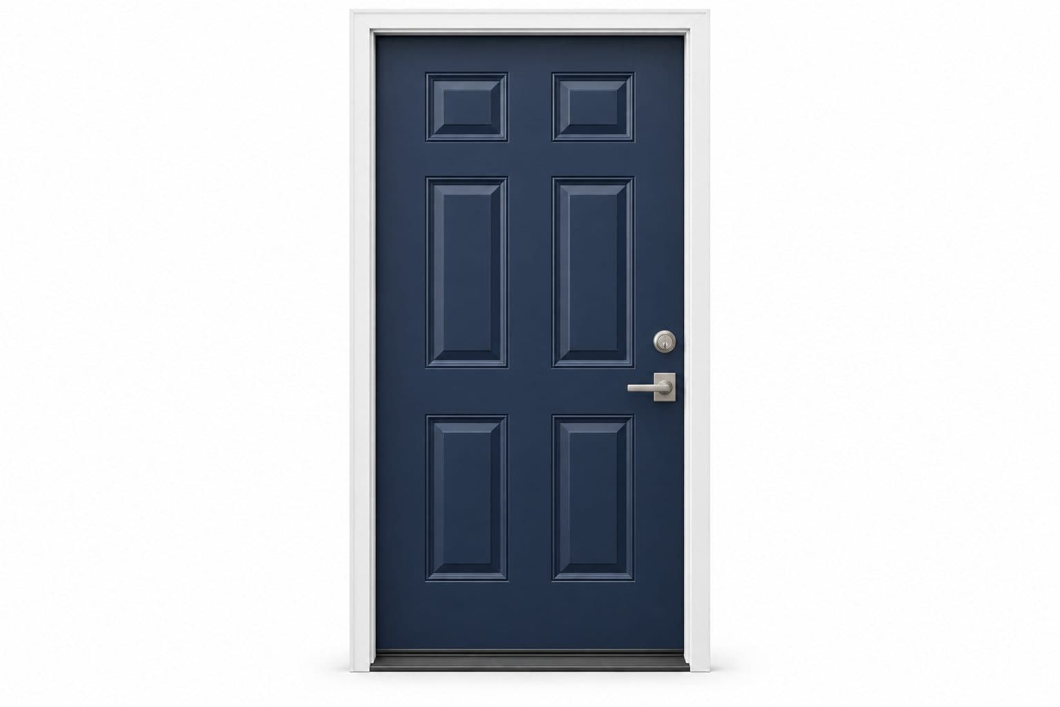Painted steel front door